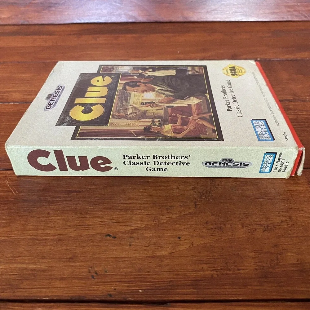 Sega Genesis Console Clue Game W/ Case 1992‎